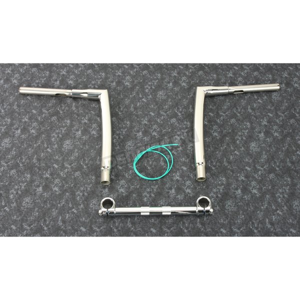 Polished 1 1/2 in. Pathfinder 12 in. Rise Handlebar w/1 in. Clamping Area
