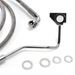 Stainless Steel ABS Extended Length Dual Disc Front Upper Brake Line +4 in.