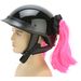 Pink Motorcycle Helmet Pigtails