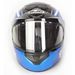 Blue/Black/Silver CS-R2SN MC-2 Seca Helmet with Framed Dual Lens Shield