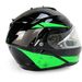 Black/Green/Silver IS-MAX 2 MC-4 Elemental Snowmobile Helmet w/Electric Shield