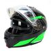 Black/Green/Silver IS-MAX 2 MC-4 Elemental Snowmobile Helmet w/Electric Shield