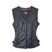 Womens Classic Ribbed Leather Vest