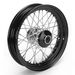 16 in. x 3 in. Front Lace Black Powder-Coated 40-Spoke Wheel Assembly