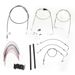 Stainless Steel Handlebar Cable and Brake Line Kit for 18 in. w/o ABS