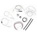 Stainless Braided Handlebar Cable and Brake Line Kit for Use w/12 in. - 14 in. Ape Hangers (w/o ABS)
