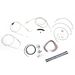 Stainless Braided Handlebar Cable and Brake Line Kit for Use w/Mini Ape Hangers (w/o ABS)