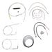 Stainless Braided Handlebar Cable and Brake Line Kit for Use w/12 in. - 14 in. Ape Hangers (w/ABS)