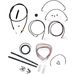 Midnight Stainless Handlebar Cable and Brake Line Kit for Use w/Beach Bars, Extra Wide or Extra Wide w/Pullback Handlebars