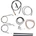Midnight Stainless Handlebar Cable and Brake Line Kit for Use w/18 in. to 20 in. Ape Hangers (Single Disc)