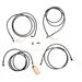 Midnight Stainless Handlebar Cable and Brake Line Kit for Use w/15 in. - 17 in. Ape Hangers w/ABS