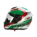 White/Green/Red FX-95 Italy Helmet 