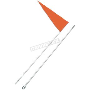 Safety Flag with 6 Foot White Pole (2-pc)