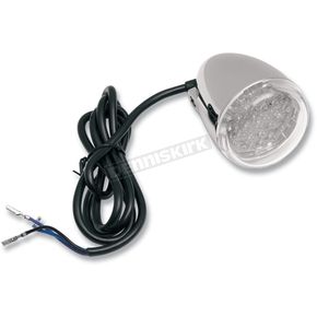 Stem Mount Turn Signal w/Clear Lens and Amber LED Bulb