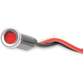 Red Snap-In Indicator Light with Stainless Bezel