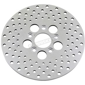10 in. Polished Stainless Steel Drilled Brake Rotor