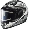 White/Black/Silver IS-16 Lash Helmet w/Electric Shield