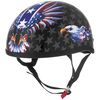 Black/Blue USA Flame Eagle Original Half Helmet
