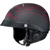Black/Red CL-IronRoad Showboat MC-1F Half Helmet