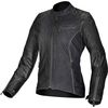 Womens Black Renee Textile/Leather Jacket
