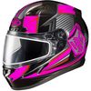 Black/Neon Pink/Gray CL-17SN MC-8 Striker Helmet w/Frameless Dual Lens Shield