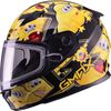 Youth Black/Yellow GM49Y Attack Snowmobile Helmet