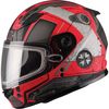 Youth Flat Black/Red GM49Y Trooper Snowmobile Helmet 