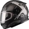 Youth Flat Black/Silver GM49Y Trooper Snowmobile Helmet 