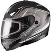Flat Black/Silver GM54S Terrain Modular Snowmobile Helmet