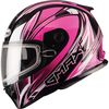 Pink/White/Black FF49 Sektor Snowmobile Helmet