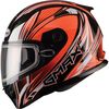 Hi-Viz Orange/White/Black FF49 Sektor Snowmobile Helmet