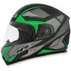 Matte Frost Gray/Bright Green FX-90 Extol Frost Helmet