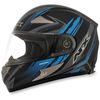 Black/Blue FX-90 Rush Matte Helmet