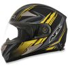 Black/Yellow FX-90 Rush Matte Helmet