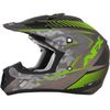 Frost Gray/Green FX-17 Matte Factor Helmet