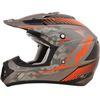 Frost Gray/Safety Orange FX-17 Matte Factor Helmet
