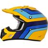 Yellow/Light Blue/Blue FX-17 Vintage Suzuki Helmet