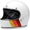 Gloss White Tri Stripe Gringo Helmet