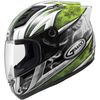 White/Green GM69S Platinum Series Crusader 2 Helmet