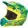 Teal/Hi-Vis Yellow F2 Carbon MIPS Shorty Replica Helmet