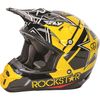 Black/Yellow Kinetic Pro Rockstar Helmet