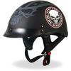 Matte Black Stencil Skull Helmet
