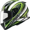 White/Hi-Viz Green/Black FF-49 Warp Street Helmet