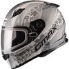 Flat White/Silver FF49 Elegance Snowmobile Helmet w/Dual Lens Shield