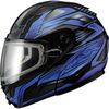 Black/Blue GM64S Carbide Modular Snowmobile Helmet w/Dual Lens Shield