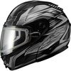 Black/Dark Silver GM64S Carbide Modular Snowmobile Helmet w/Dual Lens Shield