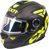 Black/Hi-Vis/Charcoal Fuel Modular Elite Helmet w/Electric Shield