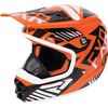 Youth Orange/Black/White Throttle Battalion Helmet