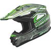 Silver/Green/White GM76X Helmet