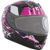 Youth Black/Pink/White RR610Y Crazy Snow Helmet